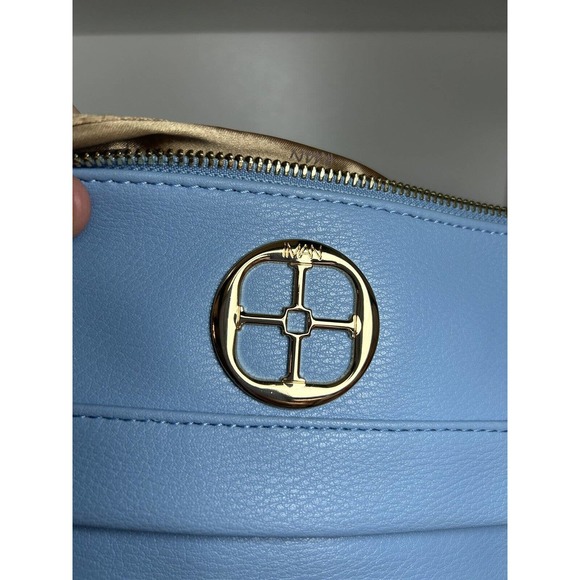 Iman Small Blue Purse with two straps New without tags crossbody - Picture 8 of 10